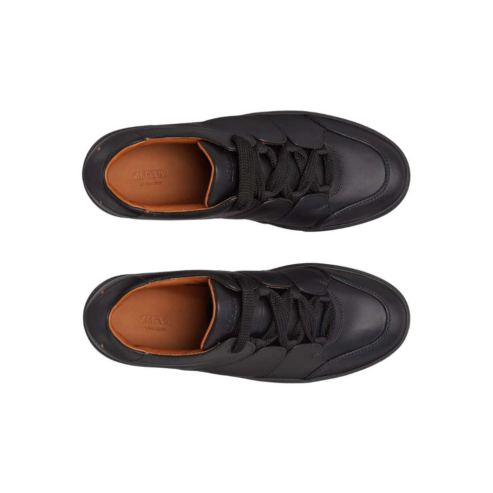Zegna Calfskin Tiziano Sneakers "Black"