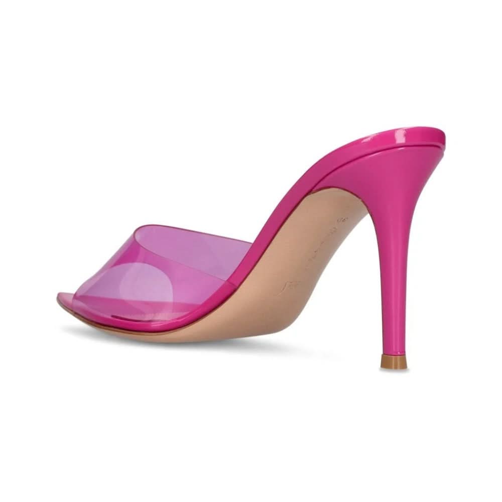 Gianvito Rossi Elle 85mm point-toe mules "Pink" - kickpit