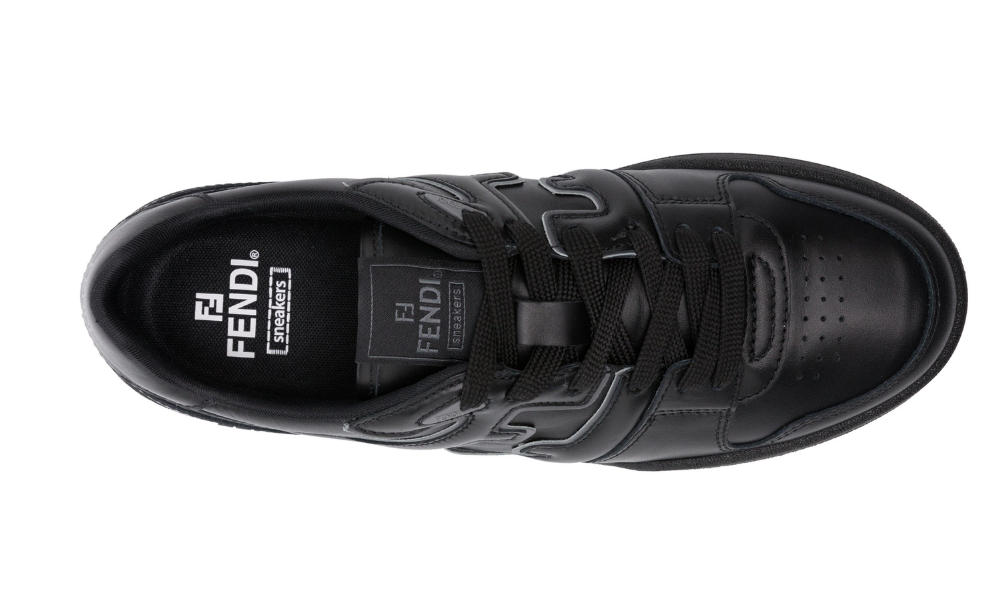 Fendi Match leather sneakers "Black / Grey"