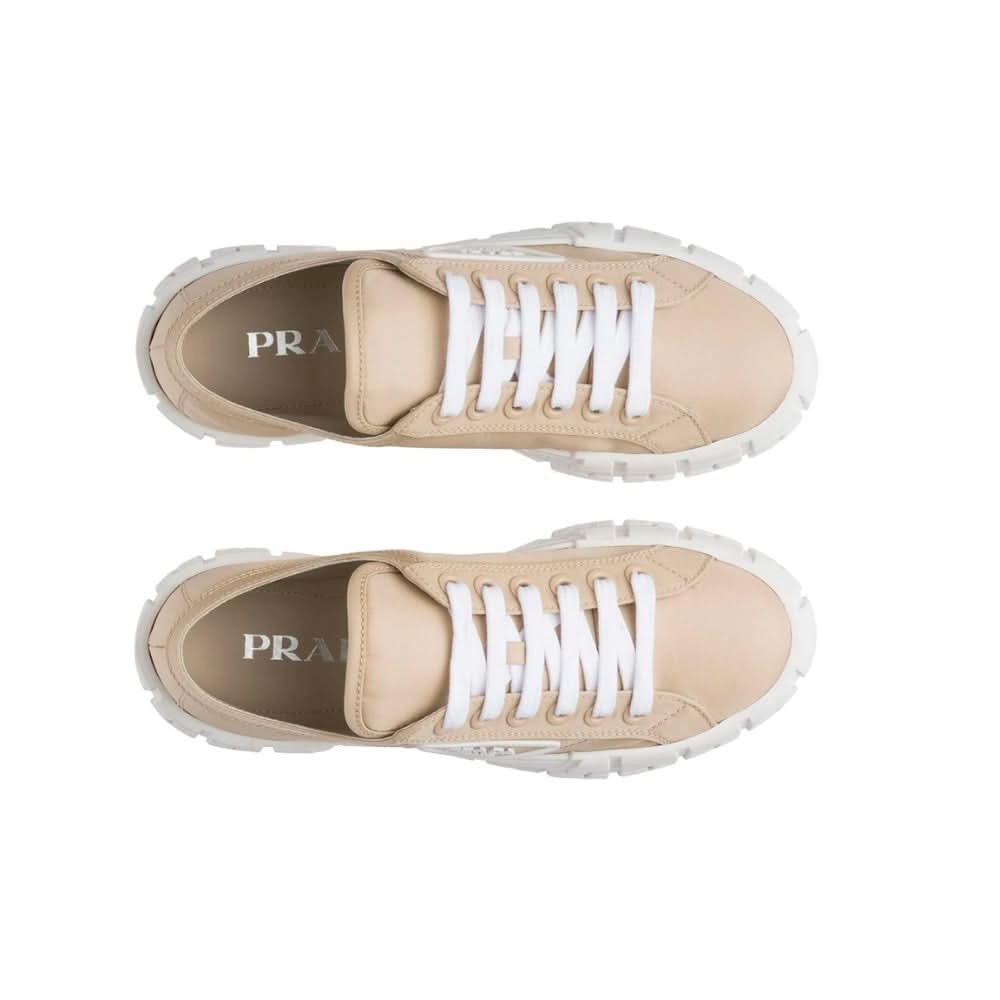 Prada Gabardine Wheel Platform 'Light Brown' - kickpit