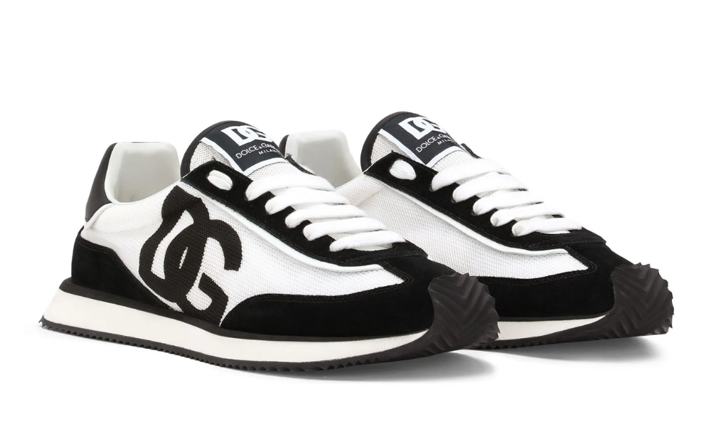 Dolce & Gabbana DG Cushion mixed-material "White/Black"