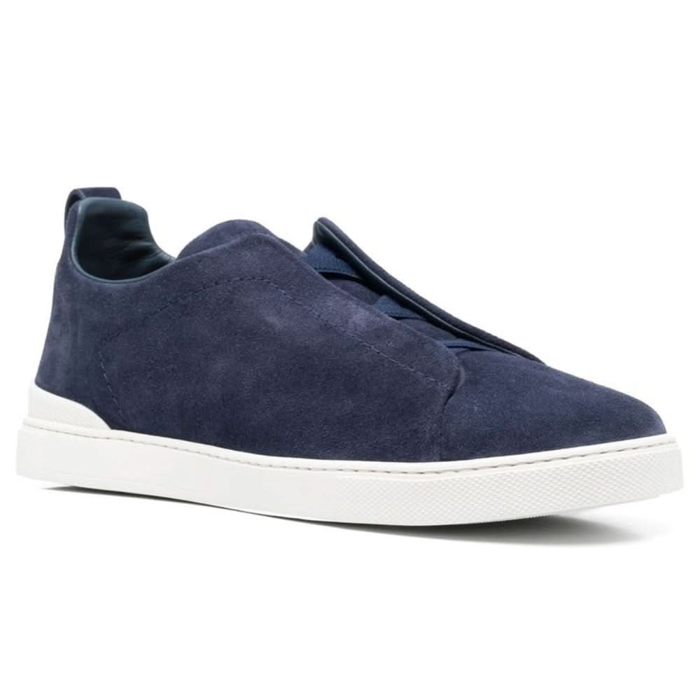 Zegna slip-on suede sneakers "Blue" - kickpit