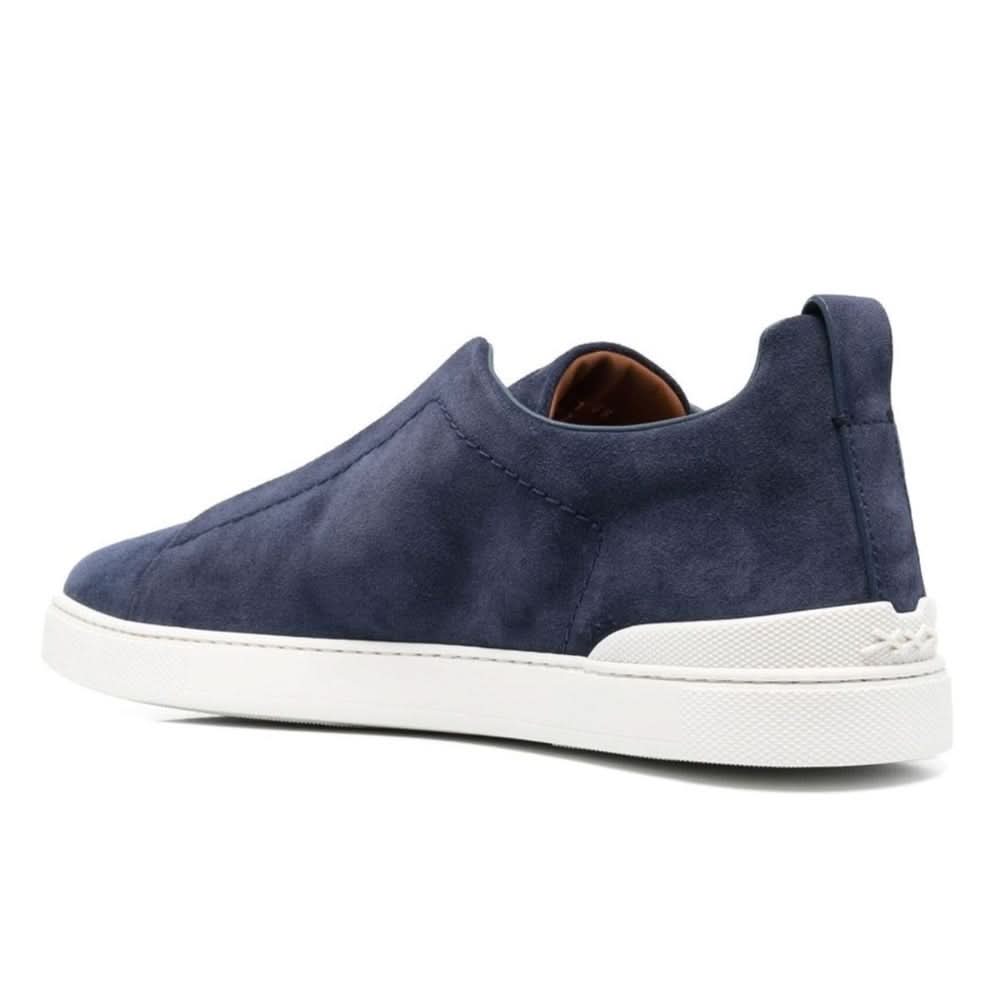 Zegna slip-on suede sneakers "Blue" - kickpit