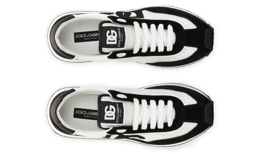 Dolce & Gabbana DG Cushion mixed-material "White/Black"
