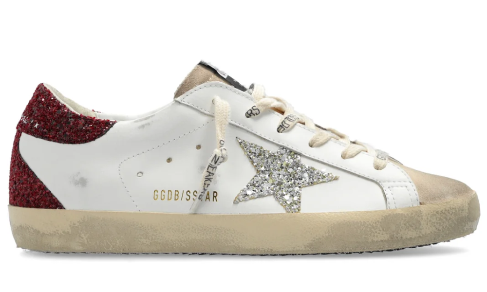 Super Star Sneakers - Golden Goose Deluxe Brand - Leather " White/Burgundy"