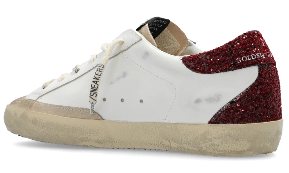 Super Star Sneakers - Golden Goose Deluxe Brand - Leather " White/Burgundy"