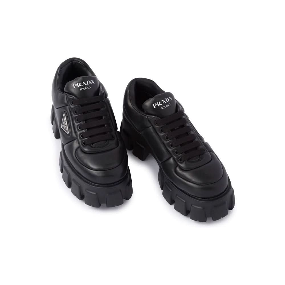 Prada Soft 55mm leather lace-up shoes - kickpit