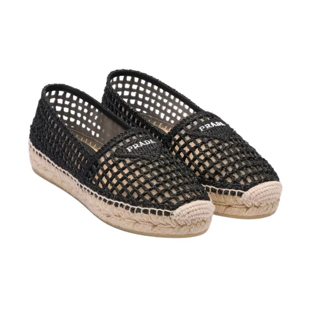 Prada Crochet espadrilles 'Black' - kickpit