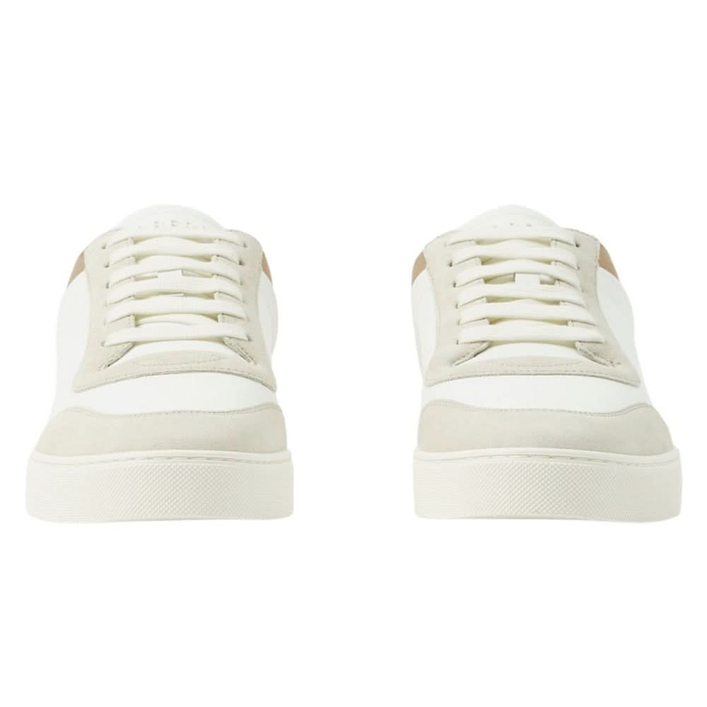 Burberry Check Panelled Sneakers 'Natural White Archive Beige' - kickpit