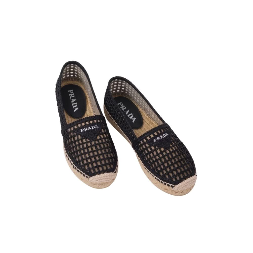 Prada Crochet espadrilles 'Black' - kickpit