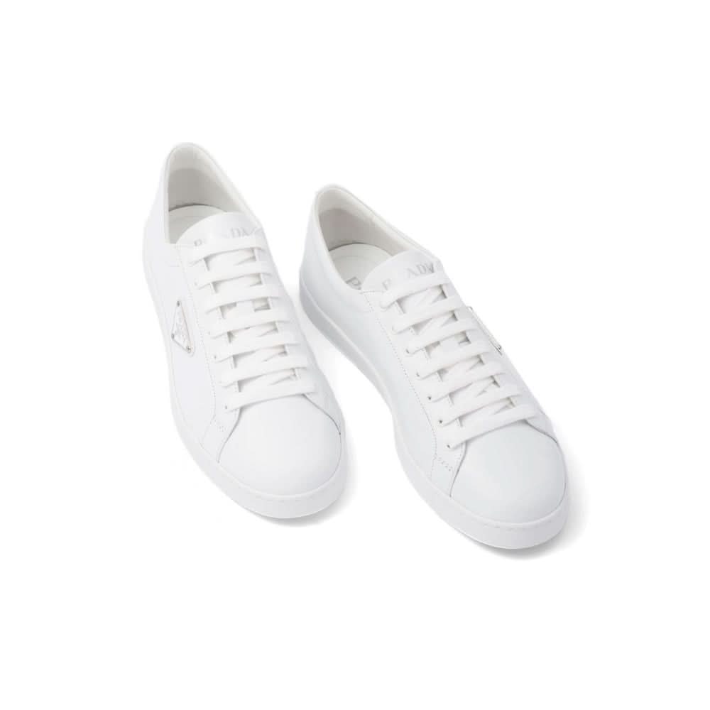 Prada Brushed Leather Sneaker 'White' - kickpit