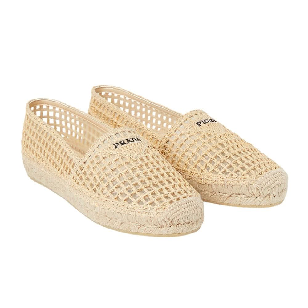 Prada Crochet espadrilles 'Natural' - kickpit