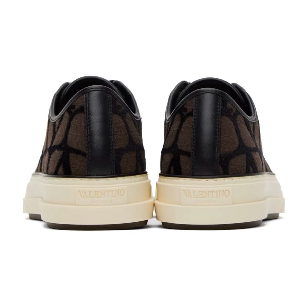 Valentino Garavani Brown Iconographe Totaloop Sneakers - kickpit