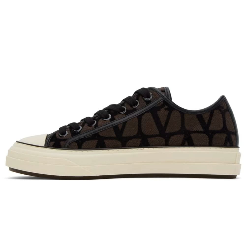 Valentino Garavani Brown Iconographe Totaloop Sneakers - kickpit