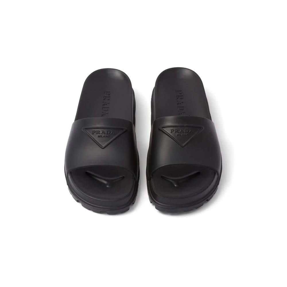 Prada Logo-Embossed Slides - kickpit