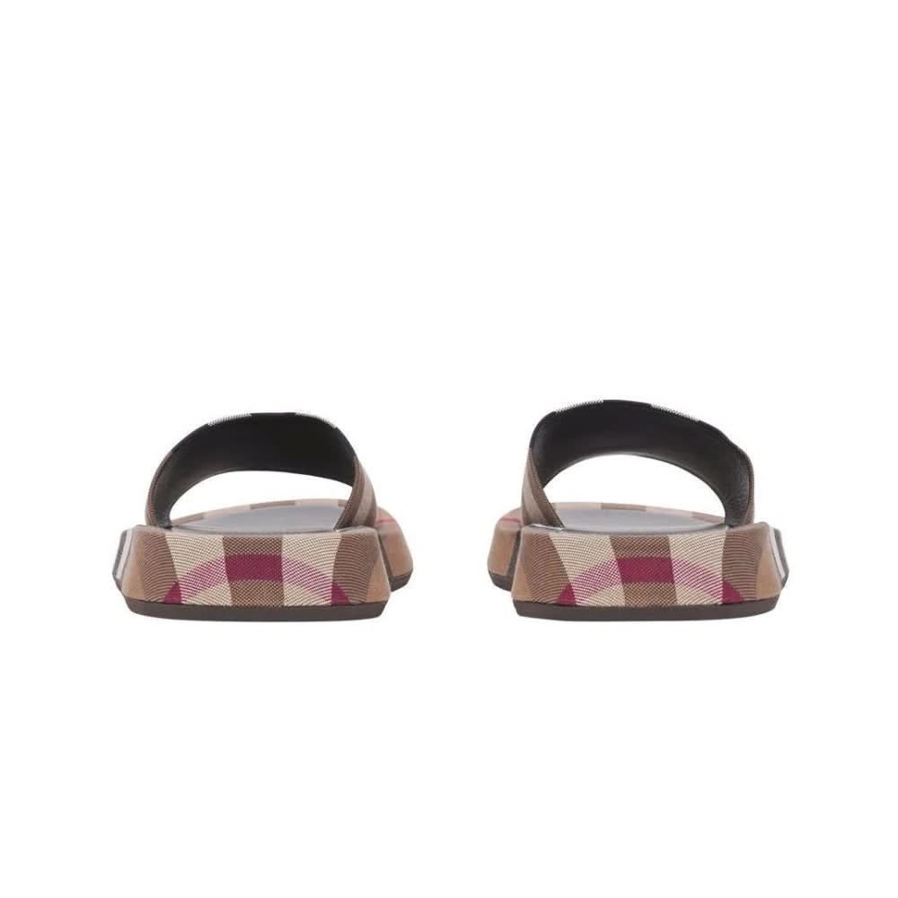Burberry check-print cotton slides - kickpit