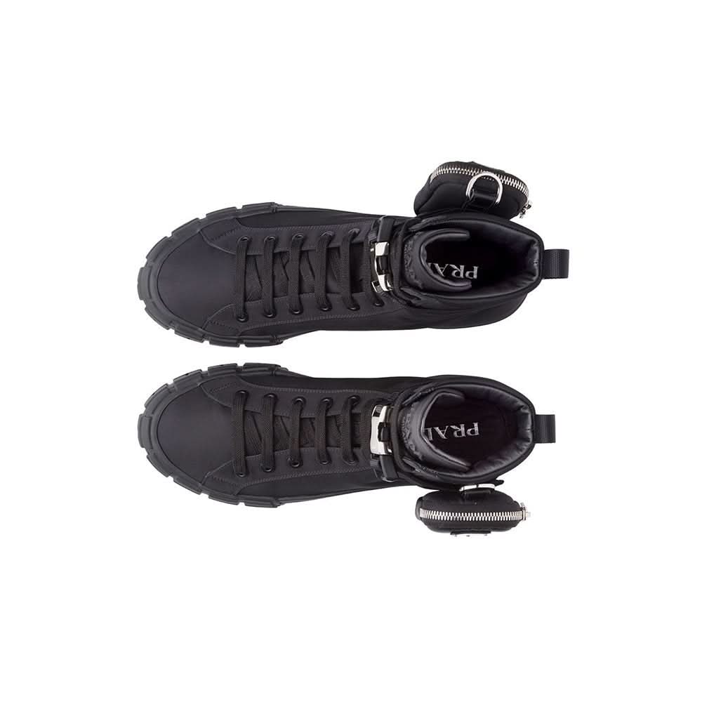 Prada Wheel Re-Nylon high-top sneakers - kickpit