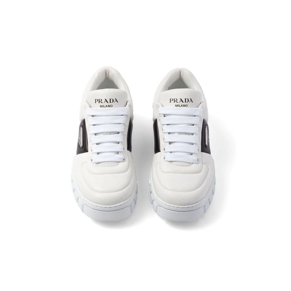 Prada padded leather sneakers 'White' - kickpit