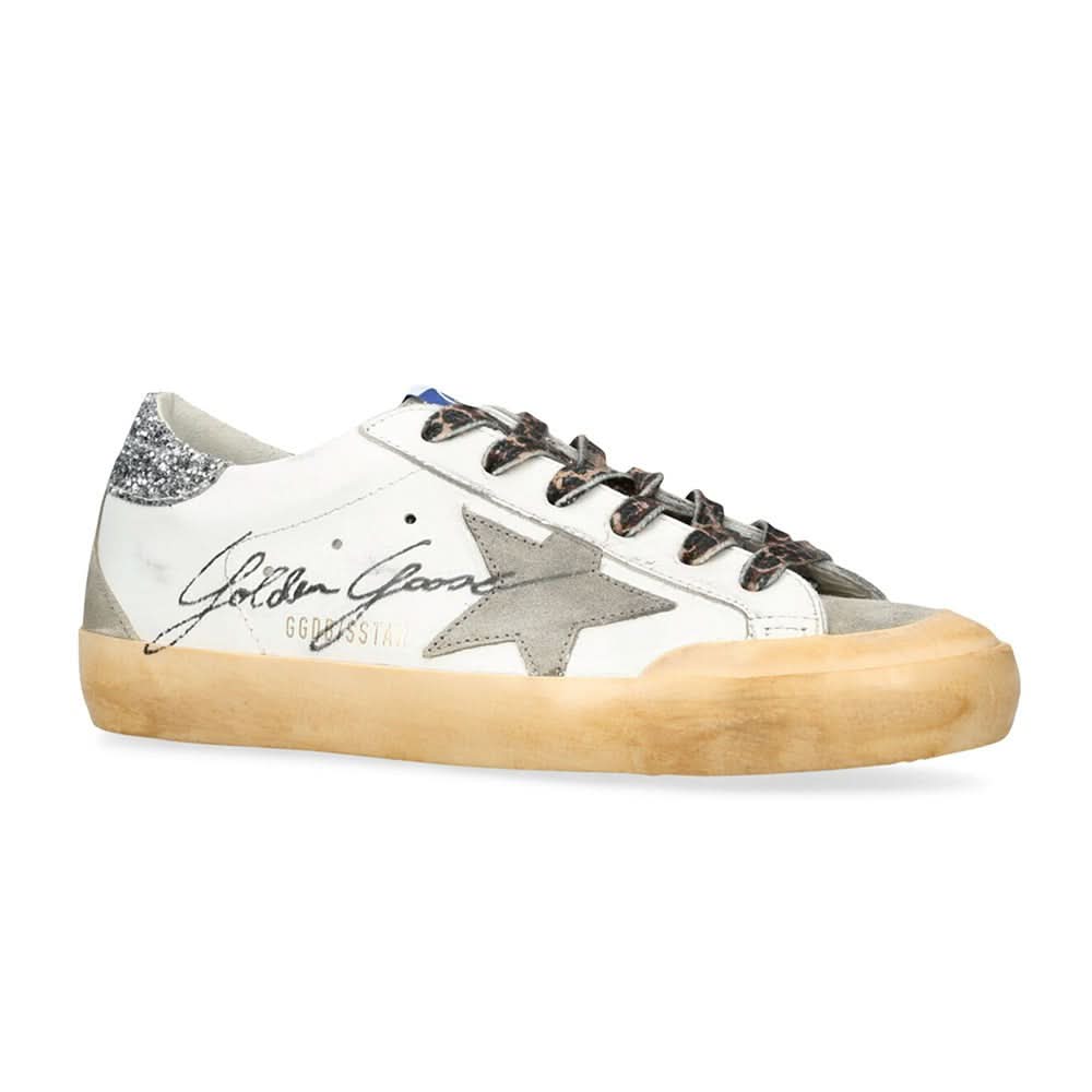 Golden Goose Wmns Superstar Penstar Classic 'White Silver Glitter' - kickpit