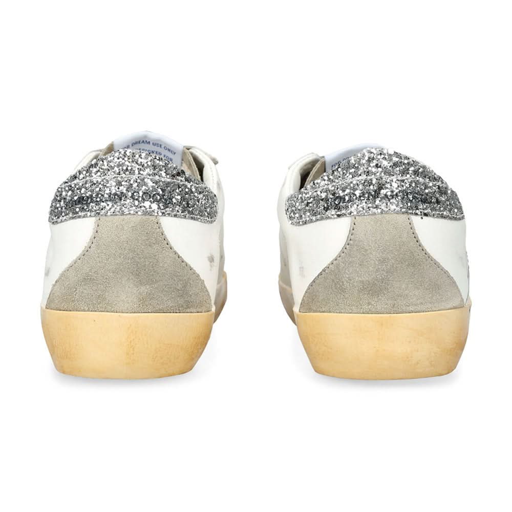 Golden Goose Wmns Superstar Penstar Classic 'White Silver Glitter' - kickpit