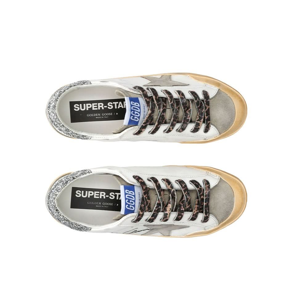Golden Goose Wmns Superstar Penstar Classic 'White Silver Glitter' - kickpit