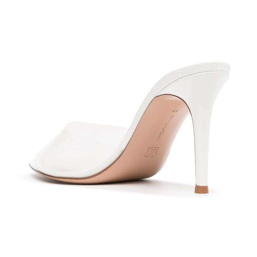 Gianvito Rossi Elle 85mm open-toe mules "White" - kickpit