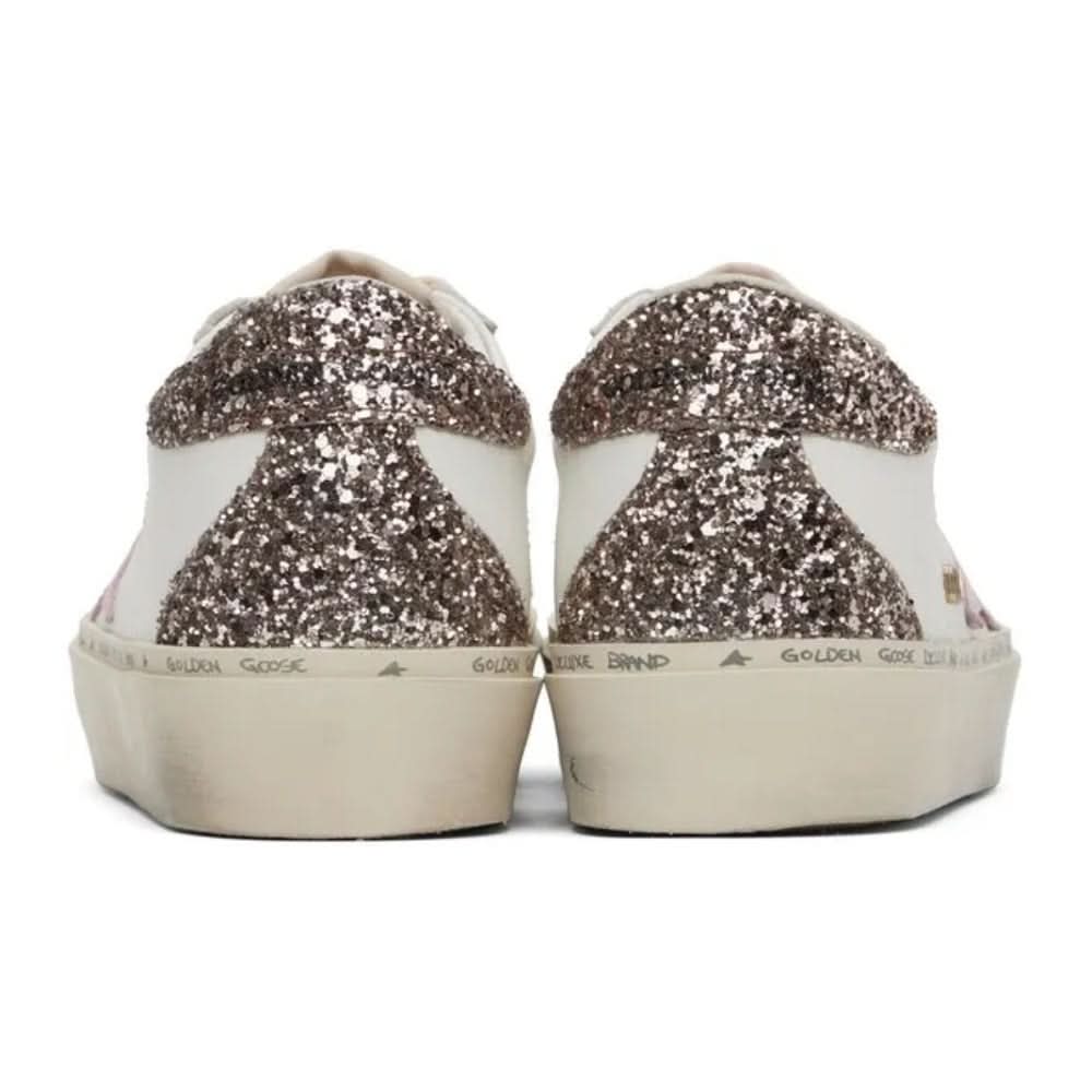Golden Goose Hi Star 'White Antique Pink Glitter' - kickpit
