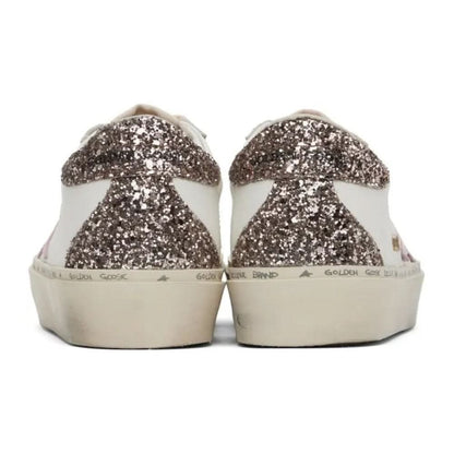 Golden Goose Hi Star 'White Antique Pink Glitter' - kickpit