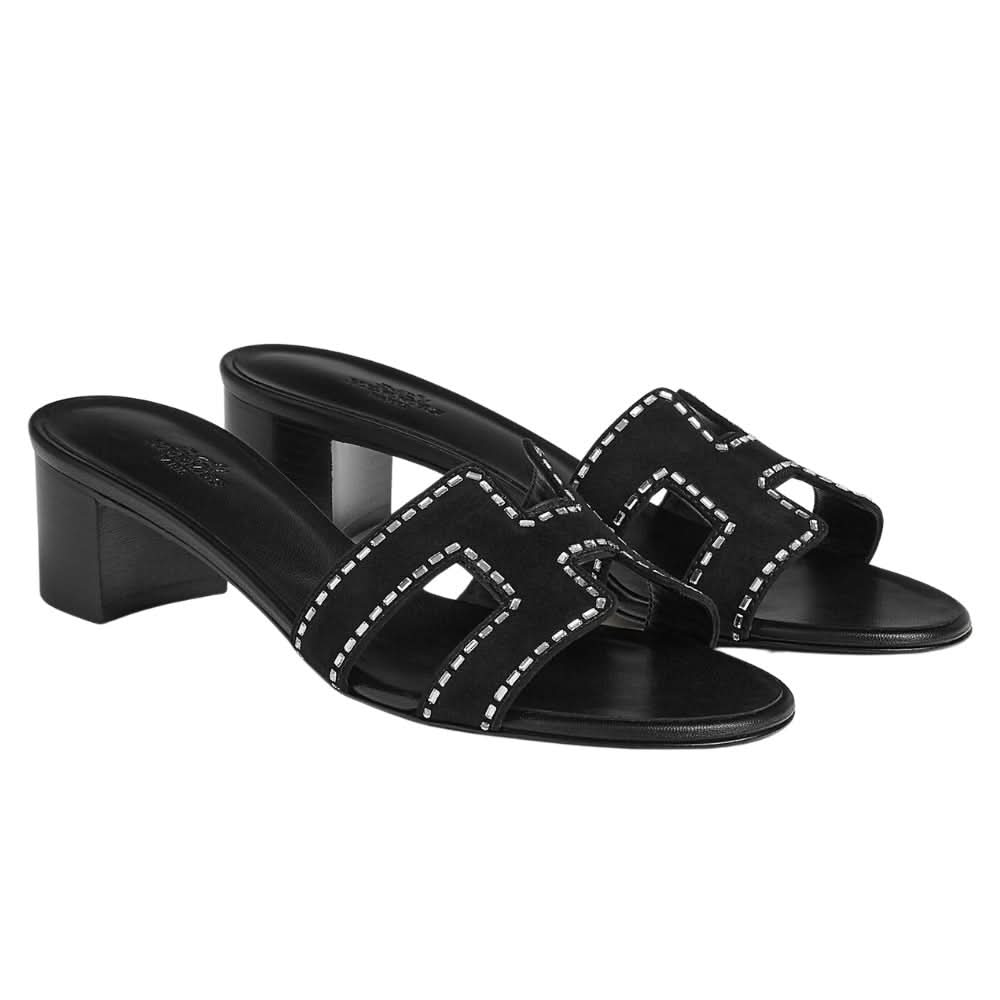 HERMES Oasis Sandal "Black" - kickpit
