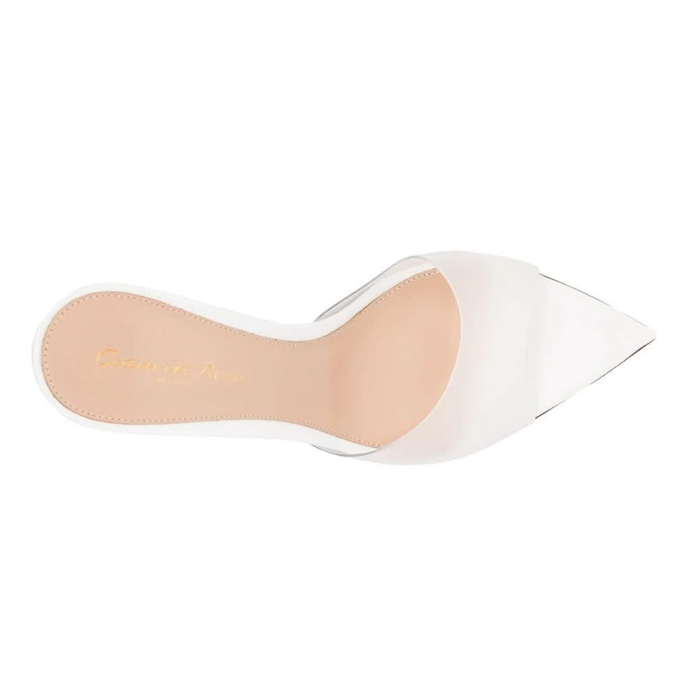 Gianvito Rossi Elle 85mm open-toe mules "White" - kickpit