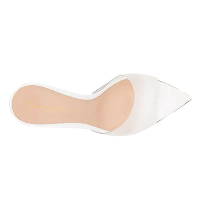 Gianvito Rossi Elle 85mm open-toe mules "White" - kickpit