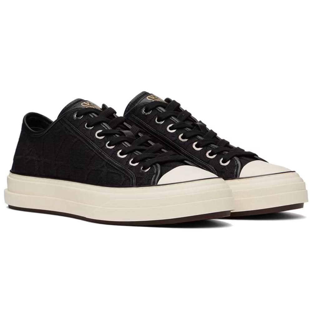 Valentino Garavani Black Totaloop Sneakers - kickpit