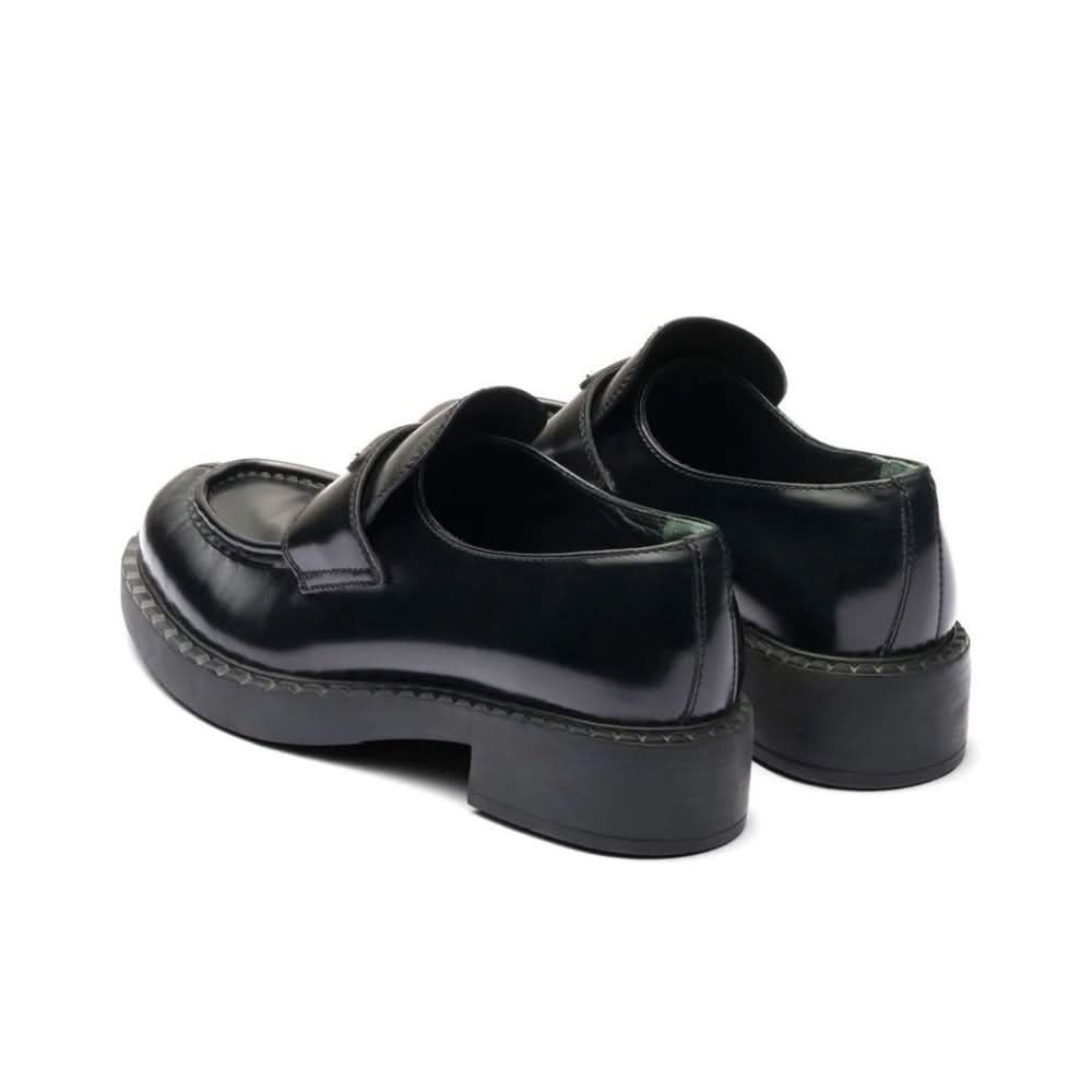 Prada Chocolate brushed leather loafers - kickpit
