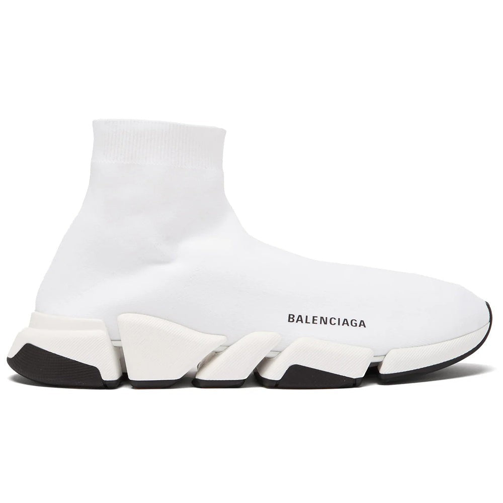 BALENCIAGA SPEED 2.0 LT WHITE & BLACK - kickpit