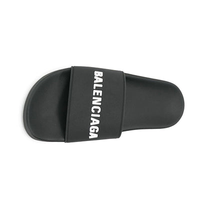 Balenciaga - Logo Pool Slides - kickpit