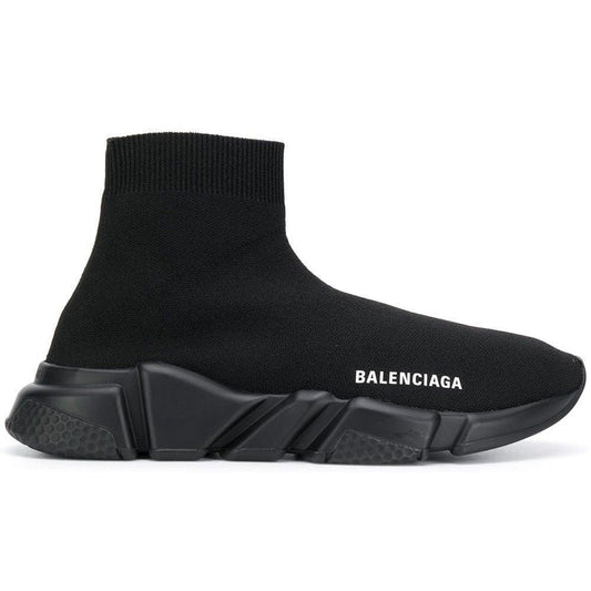 Balenciaga Speed 2.0 LT Black Knit Upper with Rubber Sole - kickpit