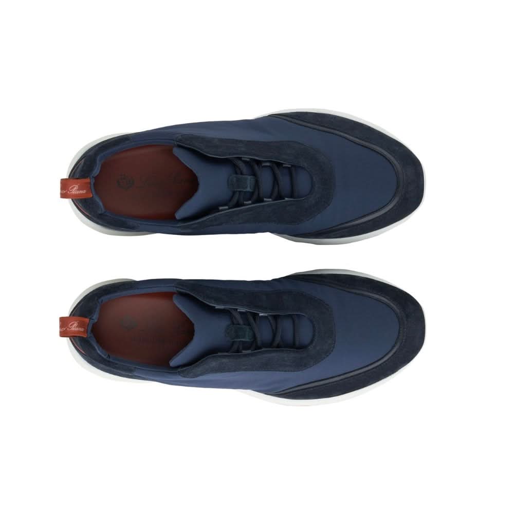 LORO PIANA  Suede Modular Walk  'Blue' - kickpit
