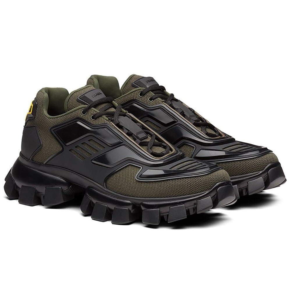 Prada Green Cloudbust Thunder Rubber And Mesh - kickpit