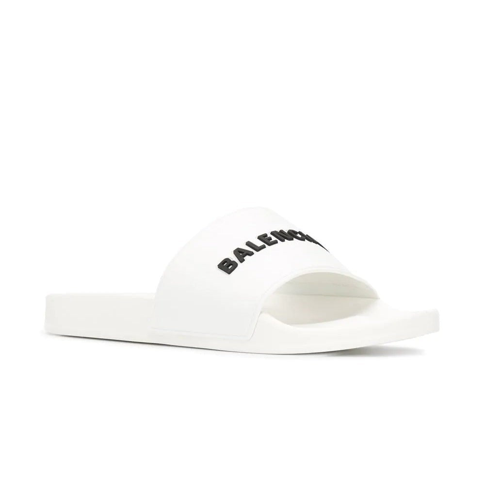 Balenciaga - Logo Embossed Pool Slides - kickpit