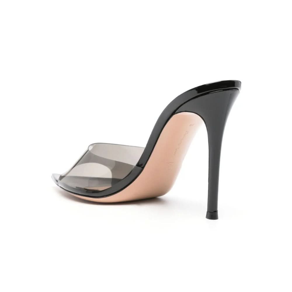 Gianvito Rossi Elle 85mm point-toe mules "Black" - kickpit