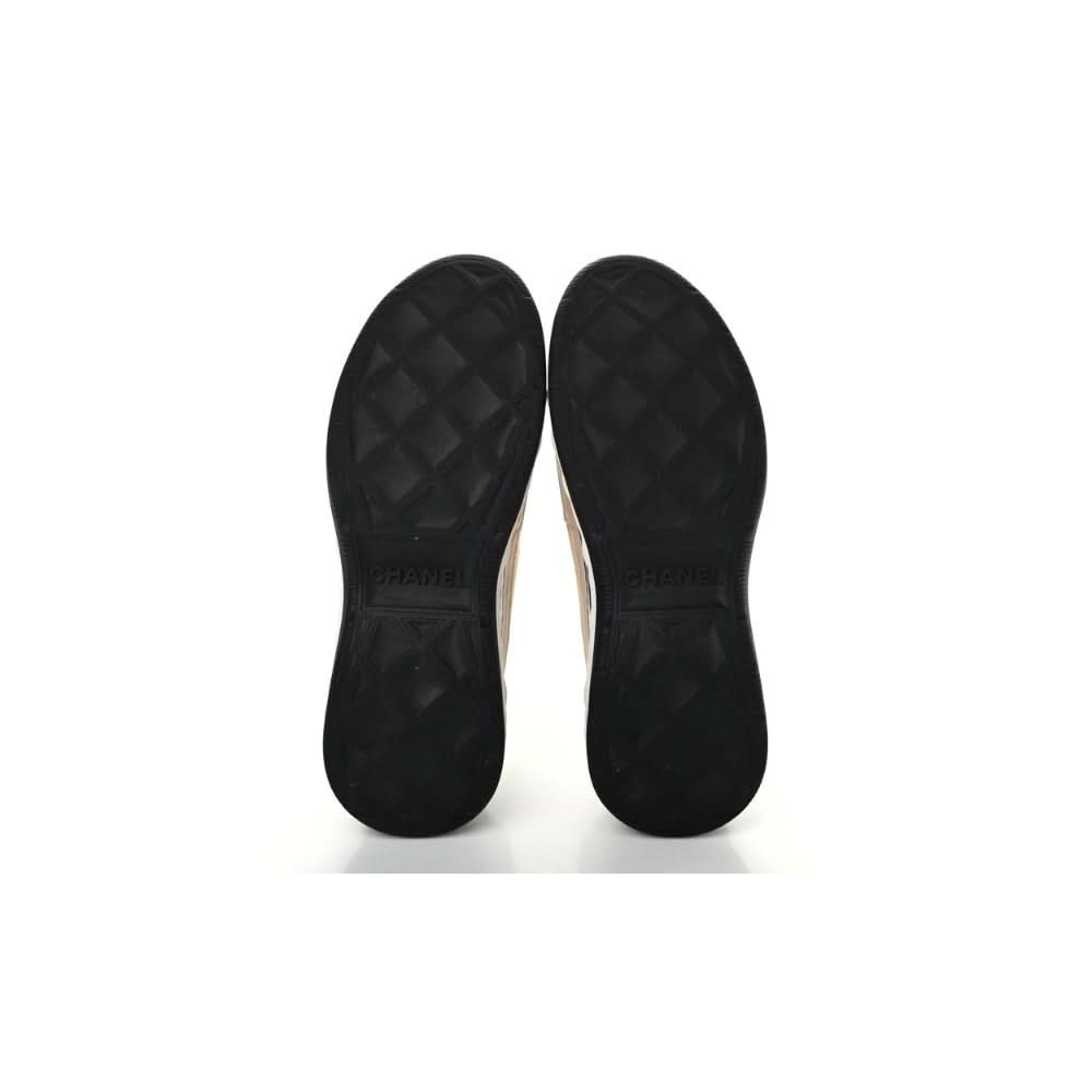 Chanel Velvet Calfskin & Mixed Fibers Sneaker 'Beige' - kickpit