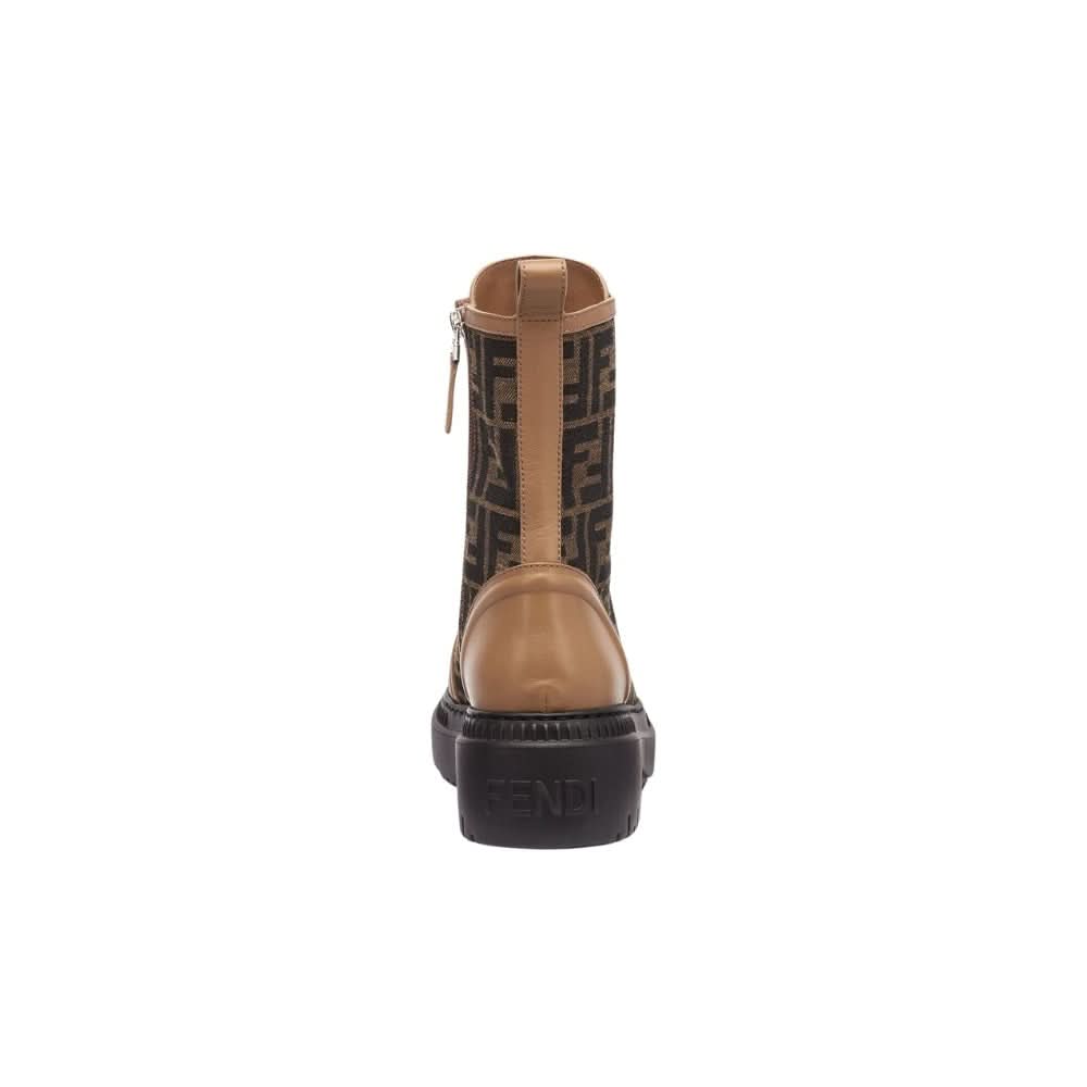 Fendi Wmns FF Motif Domino Biker Boot 'Beige' - kickpit