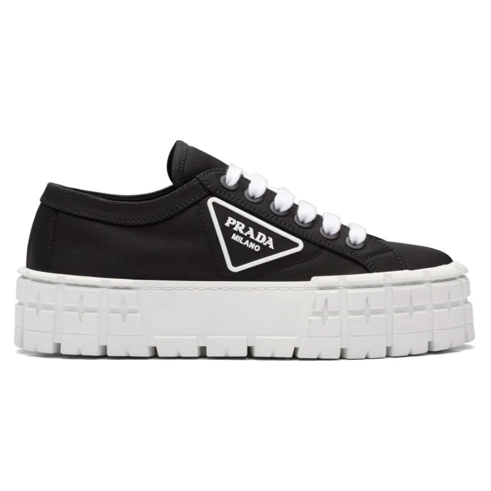 Prada  Gabardine Wheel Platform 'Black White' - kickpit
