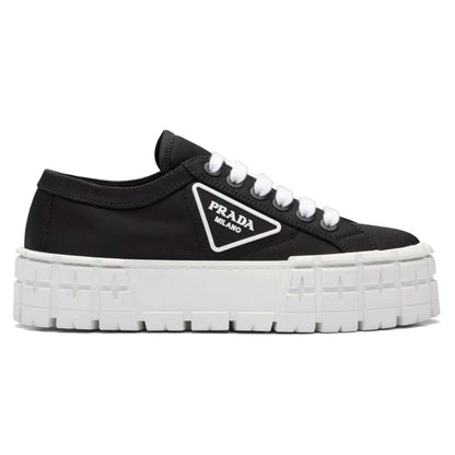 Prada  Gabardine Wheel Platform 'Black White' - kickpit