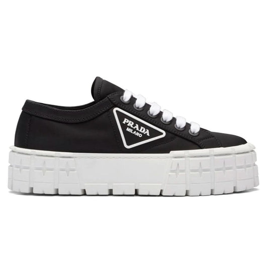 Prada  Gabardine Wheel Platform 'Black White' - kickpit