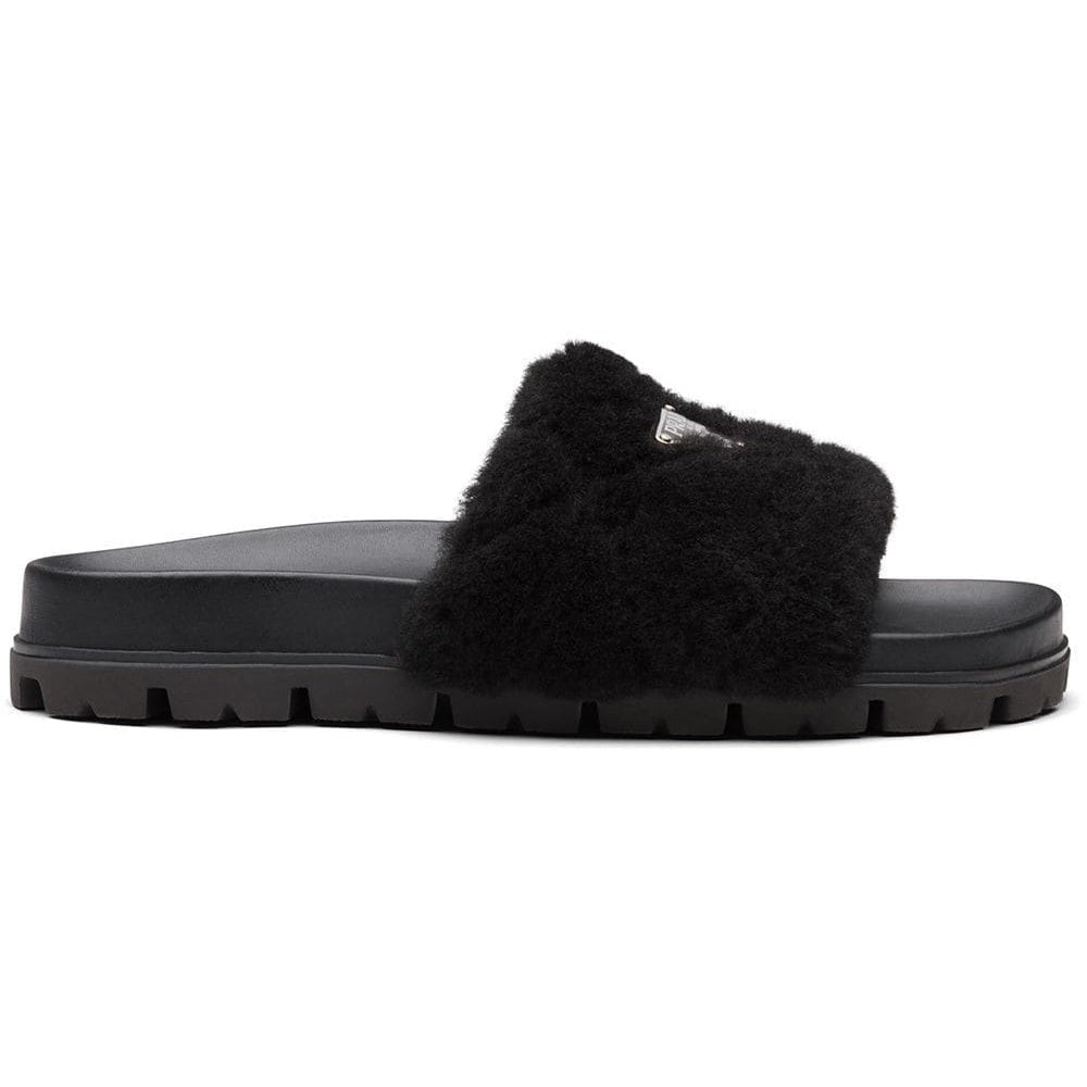 Prada shearling slides - kickpit