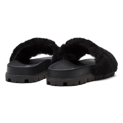 Prada shearling slides - kickpit