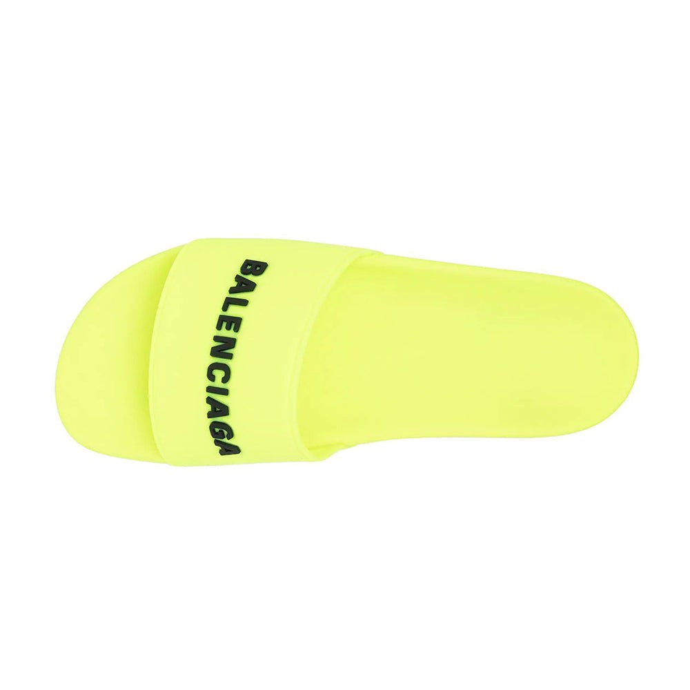 Balenciaga Logo-Print Rubber Slides - kickpit