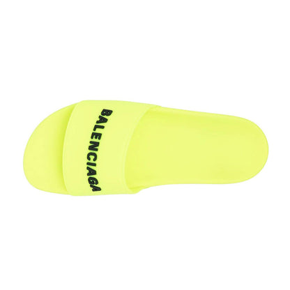Balenciaga Logo-Print Rubber Slides - kickpit