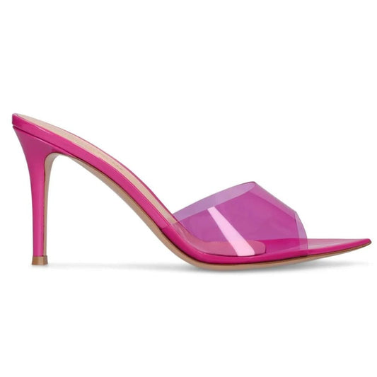 Gianvito Rossi Elle 85mm point-toe mules "Pink" - kickpit